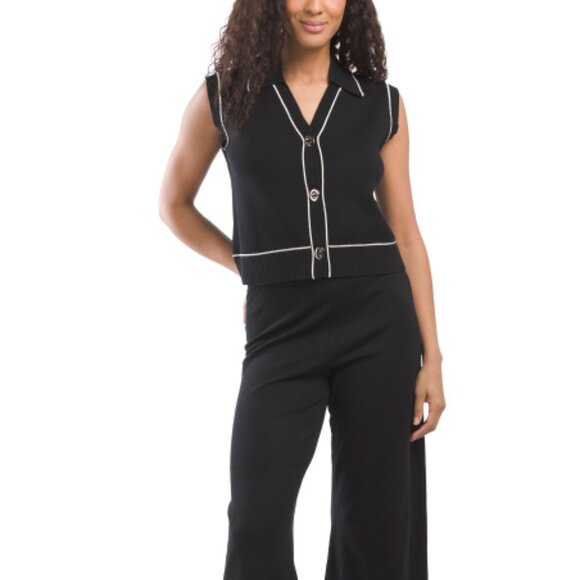 SIONI 2pc Toggle Vest And Pants Set - Picture 2 of 3